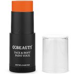 CCbeauty Orange Face Paint Stick,Face Painting Kit,Professional Body Paint For Adults Kids,Non Toxic SFX Makeup For Tiger Pumkin Ompa Lompa Halloween Costume Cosplay,Full Coverage Painting Foundation