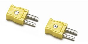 Fluke 80CK-M Type-K Male Mini-Connectors, Yellow, Set of 2