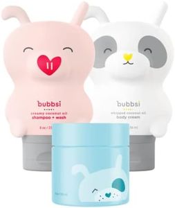 Bubbsi Newborn Starter Set | Coconut Oil Lotion, Shampoo & Body Wash and Oil Balm | Eczema, Dry Skin, Baby Acne, KP | Organic Coconut Oil, Shea Butter, Vitamin E | Light, Natural Scent