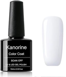 KANORINE Gel Polish Soak-Off UV/LED White Colour Gel Nail Polish white Color Coat Gel Nail Varnish Nail Art TYPE french manicure Long Lasting 10ml