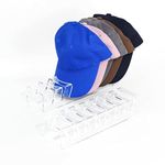 D-buy 2 Pcs Hat Organizer for Baseball Caps, No Install Acrylic Hat Holder for 14, Baseball Hat Storage Organizer, Hat Stand Hat Holder for Baseball Caps for Bedroom, Closet, Dresser, Office