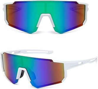 MUSELK Lunette de Soleil Sport Polarisée, Lunettes de Cyclisme Homme Femme Cyclisme Lunette Protection UV400 Lunette de Soleil pour Course à Pied Cyclisme Pêche Conduite Golf Ski