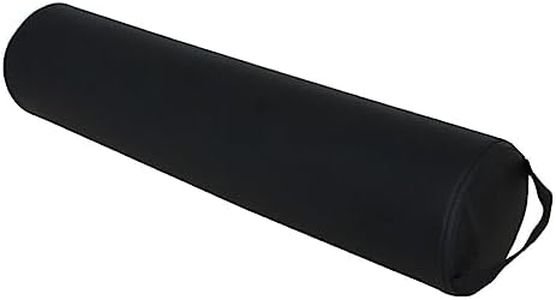 ForPro Full Round Bolster Pillow, Black, Oil and Stain-Resistant, for Massage and Yoga, 6” R x 26” L