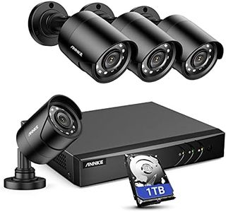 ANNKE 8CH H.265+ 3K Lite Wired Surveillance Security Camera System with AI Human/Vehicle Detection, 4 x 1920TVL 2MP CCTV IP66 Cameras for Indoor Outdoor Use, Remote Access, 1TB Hard Drive Included