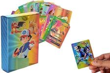 Premium Quality Cards L for Kids, Real V Max GX Special Addition High HP Trading Playing 55 Pcs Foil Card Assorted TCG Deck Box -Vmax Gx Rare Common-Rare Mystery… (Rainbow Cards, 55 Pieces)