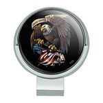 GRAPHICS & MORE These Colors Don't Run Patriotic Eagle USA American Flag Golf Hat Clip with Magnetic Ball Marker