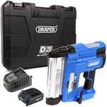 Draper D20 Nail Gun Cordless | 20V Nailer and Stapler Gun | 2Ah Battery and Charger Included | Brad Nailer Electric Stapler | 00646