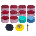STEBRUAM 50mm Sanding Discs, 240Pcs 2 Inch Sanding Disc with 1/4” Shank and Buffering Backing Pad 60 80 120 180 240 320 400 600 800 1000 2000 3000 Grits Sanding Pads for Drill