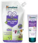 Himalaya Germ Free Baby Laundry Wash 1 L Pouch, White, (7004801) & Himalaya Diaper Rash Cream,100gm