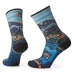 Smartwool Women's Hike Light Cushion Icy Range Print Crew Socks, Women's Hike Light Cushion Icy Range Print Crew Socks, SW0019881501002