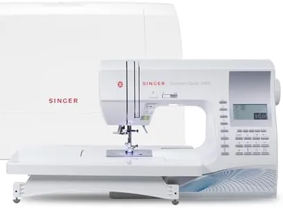 SINGER Quantum Stylist 9960 Computerized Sewing & Quilting Machine with Extension Table, Hard Case & Accessories | 600 Stitches, Lettering, LED Light, 1-Step Buttonhole & High-End Touch Controls