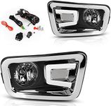 AUTOSAVER88 Fog Lights Compatible with 2017 2018 2019 Titan 2016 2017 2018 2019 Titan XD (Clear Lens w/ H11 12V 55W Bulbs & Wiring Harness) Fog Lamps Replacement