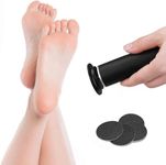 Powerful Electric Callus Remover with 60pcs Sandpaper Disk Speed Adjustable (Black)