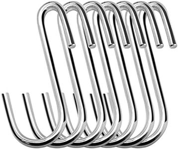 ESFUN 30 Pack Heavy Duty S Hooks Pan Pot Holder Rack Hooks Hanging Hangers S Shaped Hooks for Kitchenware Pots Utensils Clothes Bags Towels Plants