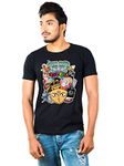 Jolchobi Kolkata Doodle Art Unique Bengali Graphic Tshirt Pure Cotton Round Neck Half Sleeve Tshirt Tshirt (XX-Large, Black)