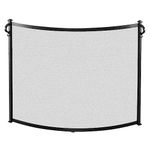 Pilgrim Fireplace Screen, Metal, Black