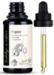 Aroma Tierra Argan Oil Moroccan - 100% Pure Organic Cold Pressed - For Hair Growth Frizz Face Skin Body Nails Cuticles - 30ml