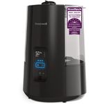 Honeywell HWC778BC Dual Comfortᵀᴹ Cool Mist + Warm Steam Humidifier, Black, with Humidistat & Digital Control Panel, Essential Oil Cup, Auto Shut-off, Warm or Cool Visible Mist