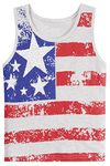 Little Hand Toddler Boys 4th of July Tank Tops Kids American Flag T-Shirts Patriotic Sleeveless Tees Summer Clothes 2-7 Years, 1# American Flag, 3-4 Years