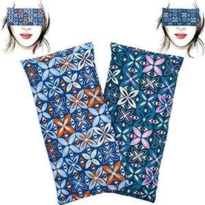 Coussin de Yoga pour les Yeux - Oreillers pour les yeux "Pack 2-80's" | Graines de Lavande et de riz | Yoga, méditation, relaxation, reposer des yeux...