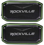 (2) Rockville Rock Anywhere Waterproof Portable Bluetooth Speakers+TWS Linking