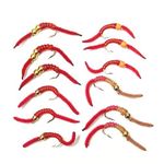 The Fly Fishing Place San Juan Worm Power Bead Trout Fly Assortment - 1 Dozen Wet Nymph Fly Fishing Flies - Hook Size 14-3 Each of 4 Patterns