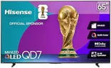Hisense 65" Class QD7 Series Mini-LED 4K UHD Smart Fire TV (65QD7QF, 2025 Model) - QLED, HDR10+, Dolby Vision, Dolby Atmos, Game Mode Plus, ALLM, Alexa Built in with Voice Remote, Streaming TV, Black