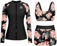 Holipick Women 3 Piece Rash Guard w