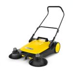 Kärcher S 6 1.766-460.0, (Max. Area Capacity: 3000 m²/h, Side Brush, 38 l, Working Width: 860 mm, Ergonomic Push bar, self-Standing Sweeping Container), Yellow