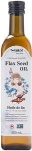 Flaxseed Oil 500ml, Cold-Pressed Non-GMO & Gluten-Free for Cooking & Dressing, by Twinfood (Flaxseed, 1 bottle)