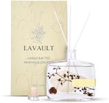 Lavault Reed Diffusers for Home - Greenwhite Ornaments - 100% Natural Materials - Long-Lasting Fragrance - Relaxing Atmosphere, Easy-to-Use & Eco-Friendly, Reusable Glass Bottle Flourish Tea Aroma