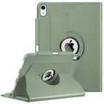 Fintie Rotating Case for iPad Air 11-inch M2 (2024), iPad Air 5th Generation (2022) / Air 4th Gen (2020) 10.9 Inch with Pencil Holder - 360 Degree Rotating Protective Stand Cover, Sage Green