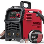 ARCCAPTAIN 135A MIG Welder, [Large LED Display] 110V Welder Flux Core MIG, Lift TIG, Stick, 3 in 1 Welding Machine Gasless MIG Welder Machine 110V, IGBT Inverter Welder with Synergy, 2T/4T