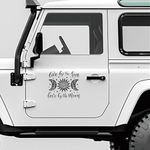 Inspirational "Live by The Sun, Love by The Moon" Car Decal - Vinyl Sticker for Personalized Spiritual and Celestial Aesthetic -XY150(black)