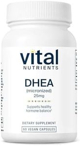 Vital Nutrients - DHEA (Micronized) - Supports Metabolism, Hormone Levels and Energy Levels - 60 Vegetarian Capsules per Bottle - 25 mg