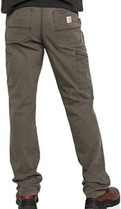 Carhartt Men's Rugged Flex Relaxed Fit Double-Front Utility Jean, Tarmac, 32W x 32L