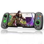 Wireless Controller for iPhone/Android, MFi RGB Bluetooth Mobile Game Gamepad for iOS/Switch Remote/Lite/PC/PS/Cloud Gaming Stretchable Joystick for iPhone 15/14/13, Direct Play (Black)