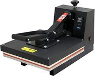 15" x 15" Black Heat Press Machine Digital Clamshell Transfer Sublimation Print Press Machine for T-Shirt