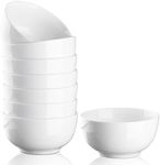 GarveeHome 10PACK Salad Bowls Set, 8 Ounce Serving Bowls for Kitchen, Ceramics Bowl Sets for Salad Soup Pasta Popcorn Fruits, Mixing Bowls, Dishwasher & Microwave Safe, White