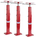 BISupply Basement Floor Jack 19” - 36” Adjustable Support Beam House Jack Post - Floor Lifting Joist Beam Brace for Cellar Ceiling 9700 lbs Max Capacity Screw Pole Jack - 3 Pack