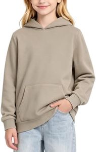 PATPAT Girls Coffee Hoodies Long Sleeve Pockets Hooded Sweatshirts 9-10Y