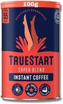 TrueStart Barista Grade Super Blend Instant Coffee - 100g (55 Cups), Premium Freeze Dried, Smooth Rich Coffee Beans Roast, 100% Full Flavour