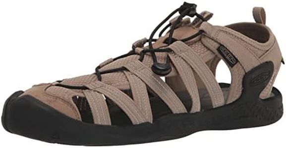 KEEN Men's Drift Creek H2 Closed Toe Water Sandals, Timberwolf/Black, 13