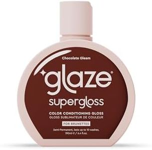 Glaze Supergloss Color Conditioning Gloss With Dispensing Pump – Hydrating Semi-Permanent Color Hair Gloss & Shine Boost – For Dark Brown Hair – 6.4 Fl Oz - Chocolate Gleam