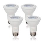 Simba Lighting LED PAR20 Light Bulb 6W 38deg Spotlight Dimmable (4-Pack) for Indoor Recessed Can, Range Hood and Outdoor PAR 20, 120V E26 Base, 40W to 50W Halogen Replacement, 3000K Soft White