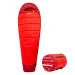 Berghaus Transition 300 Sleeping Bag with Inner Pocket for Adults, Teens, Kids, 1 Person, 3 Season, Waterproof, Indoor & Outdoor Use, Camping, Hiking, Backpacking, Travelling, Compression Bag, Red