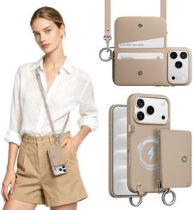 MAGEASY Pouch MagSafe Crossbody Wallet Phone Case for iPhone 18 Pro & 17 Pro - Removable Wallet with Strap, 16ft Drop Protection, Card Holder Coin Pocket Magnetic Purse Case with Lanyard (Camel Brown)