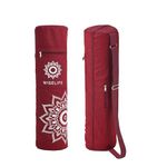 Classic Yoga Mat Bag Adjustable Shoulder Carry (Red)