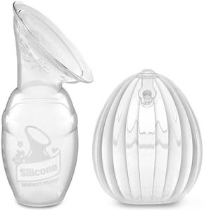 haakaa Manual Breast Pump Collector for Breastfeeding 4oz/100ml and Wearable Shell Milk Collector 2.5oz/75ml Combo, Made of Food-Grade Silicone