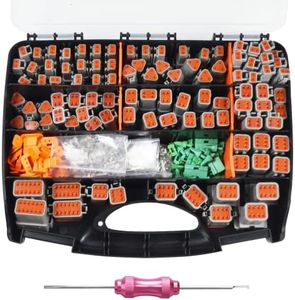 685 PCS Deutsch Connector Kit, 2 3 4 6 8 12 Pin Grey DT Connector with 16# Stamped Contacts, Deutsch pin Connector Removal Tool, Waterproof Automotive Electrical Connector